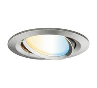 Paulmann Downlight empotrable LED redondo Nova Plus Tunable White (6 W, Ø x Al: 8,4 x 4,5 cm, Hierro cepillado, Blanco neutro)