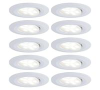 Paulmann Downlight LED empotrable Calla (Blanco neutro, 10 ud., IP65, Diámetro: 90 mm, Blanco)