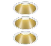 Paulmann Downlight LED empotrable Cole (19,5 W, Blanco/Dorado, Blanco cálido, 3 ud.)