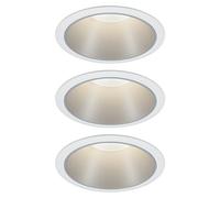 Paulmann Downlight LED empotrable Cole (19,5 W, Blanco/Plateado, Blanco cálido, 3 ud.)