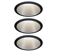Paulmann Downlight LED empotrable Cole (19,5 W, Negro/Plata, Blanco cálido, 3 ud.)