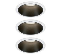 Paulmann Downlight LED empotrable Cole (6,5 W, Blanco/Negro, Blanco cálido, 3 ud.)