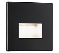 Paulmann Downlight LED empotrable Edge (An x Al: 80 x 80 mm, Blanco cálido, Negro)
