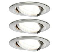 Paulmann Downlight LED empotrable Nova (19,5 W, Hierro cepillado, Blanco cálido, Profundidad de montaje: 90 mm)