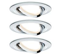 Paulmann Downlight LED empotrable Nova Plus Coin orientables (6,8 W, Cromo, Diámetro: 8,4 cm)