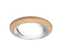 Paulmann ENC-Kit de Esquina orientable LED, 1 x 6 W, 470 LM, 230 V, Madera de Aluminio 92240, Tinte Roble aceitado, ALU torneado