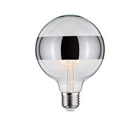 Paulmann 28681 lámpara LED filamento G125 6 vatios bombilla espejo anular plata 2700 K blanco cálido regulable E27