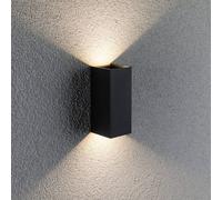 Paulmann 94326 Luminaria exterior LED, aplique exterior Flame, juego de 2, IP44, cuadrado, incl. 2x2,8 W, antracita, aluminio, 3000 K
