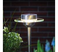 PLM 93764 - Luz solar del LED, luz del jardín, 0,2 W, plata, IP44, OV