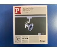 Paulmann Lámpara Spot Roncalli Proyector U Rail 50W Cromo Mate Halógeno GU10