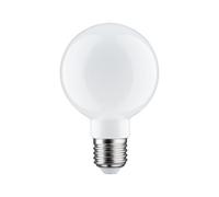 Paulmann Lampe 28701 lámpara LED filamento Globe 7,5 vatios bombilla regulable opal 2700 K blanco cálido E27, 7.5 W, 1 Stück (1er Pack)