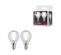 Paulmann LED de filamento en forma de gota, juego de 2, E14, 2700 K, mate, 3 W
