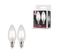 Paulmann 28636 Lámpara LED Vela 2x3 W, bombilla mate, iluminación 2700 K E14