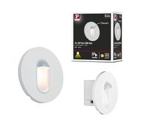 Paulmann Luminaria empotrable LED blanco, 2,7 W | Foco empotrable redondo con sensor de movimiento, de diseño discreto en plástico, 2700 kelvin, modelo 92925