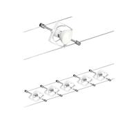 Paulmann Mac II Sistema de Cableado, 5 Focos, con Cable de Tensión Y Transformador, Máx. 10 W, Bombilla Tipo GU5,3, Sistema de Cableado, Bombillas No Incluidas, Color Níquel Satinado, 94134