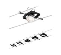 Paulmann Mac II sobre cable, negro mate, 5 focos