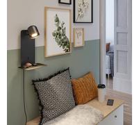 Paulmann Malena USB foco de pared estante, negro