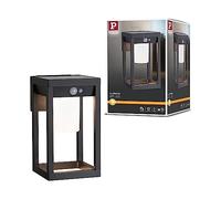 Paulmann Marisol 94572 - Lámpara solar de pared para exteriores (IP44, incluye 1 bombilla de 5,5 W, luz blanca cálida, color negro, inalámbrico, plástico, 3000 K)