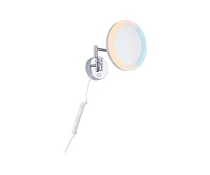 Paulmann Masua 71148 - Espejo cosmético LED (IP44, 55 LM, 230 V, 4 W, 3 aumentos), Color Blanco
