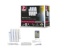 Paulmann MaxLED 1000 Cover, kit básico de 1,5 m, TunW | Tunable White de 2700 K a 6500 K, IP44, con mando a distancia, autoadhesivo
