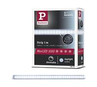 Paulmann MaxLED 1000 Stripe 1 m DL IP44 6500 K 12 W plateado | Tiras individuales para ampliar los kits básicos MaxLED, IP44, autoadhesivas, recortables según sea necesario