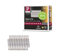 Paulmann MaxLED 1000 Tira de 2,5 m, 2700 K, 18 W, plateada | Regulable, autoadhesiva, recortable según sea necesario, para múltiples aplicaciones