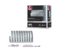 Paulmann 70580 Strip LED MaxLED 500 juego básico incl. tira de luz 1x17 W, regulable, plateado, cinta de luz, metal, cinta de LED 6500 K