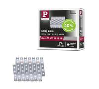 Paulmann MaxLED 71239 - Tira individual de 500 LED, color blanco neutro, 2,5 m, 9 W, 550 lm/m, 64 LEDs/m, 4000 K