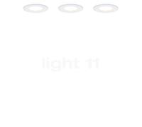 Paulmann Nova, plafón empotrable LED, blanco mate, Set de 3, conmutable