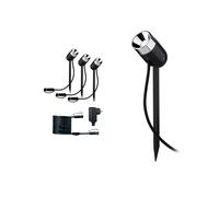 Paulmann Foco LED exterior Plug & Shine Pike 94242 Juego básico 3x2,2 W regulable 3000 K antracita