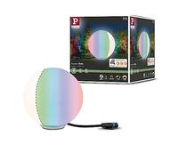 Paulmann Plug & Shine Lámpara LED Globe 24 V IP65 Blanca | Cambio de color RGBW, regulable, con estaca para montaje en el suelo, apto para exteriores