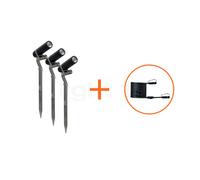 Paulmann Plug & Shine Plantini, foco pico de tierra LED extensión, antracita, set de 3 , Venta de almacén, nuevo, embalaje original