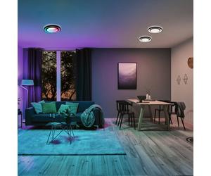 Paulmann Rainbow Ø37cm negro control remoto decoración estrella RGBW