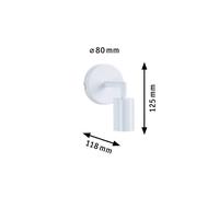 Paulmann Ravi aplique de pared E27, blanco mate