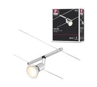 Paulmann Sistema de Cableado Spot Salt, Corduo, Corriente Continua, Máx. 10 W, Bombilla Tipo GU5,3, Sistema de Cableado, Bombillas No Incluidas, Material Plástico, Color Cromado Mate, 94431
