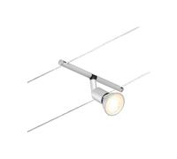 Paulmann Sistema de Cableado Spot Salt, Corduo, Corriente Continua, Máx. 10 W, Bombilla Tipo GU5,3, Sistema de Cableado, Bombillas No Incluidas, Material Plástico, Color Cromado Mate, 94431