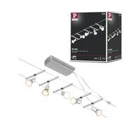 Paulmann Sistema de Cableado Spot Salt, Corduo, Corriente Continua, Máx. 5x10 W, Bombilla Tipo GU5,3, Sistema de Cableado, Bombilla No Incluida, Cable de Plástico, Color Cromado Mate, 94442