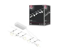 Paulmann Sistema de Cableado Spot Salt, Corduo, Corriente Continua, Máx. 5x10 W, Bombilla Tipo GU5,3, Sistema de Cableado, Bombillas No Incluidas, Cable Metálico, Color Blanco, 94458