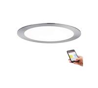 Paulmann Smarthome LED Panel Empotrado Redondo Hierro Cepillado IP44 13,5W Cct