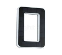 Paulmann 79851 Número de casa 10 LED Solar IP44, blanco cálido, batería intercambiable incl. 1x0,2 W, luminaria solar, negro, lámpara solar, plástico, luz solar 3000 K