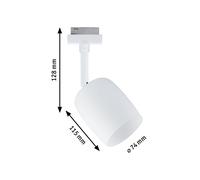 Paulmann URail Blossom Spot, blanco señal, metal, vidrio, G9