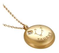 PAURO Acero Inoxidable Signo del Zodíaco Colgante Collar para Mujer Clásico Simple Elegante 12 Constelaciones Cadena de Clavícula Tauro