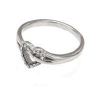 PAURO Mujer Acero Inoxidable Temperamento Sencillo Tendencia Elegante Luz Lujo Anillo Plata Style A Talla 22