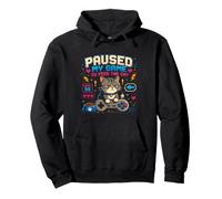 Pausa Mi Juego para Alimentar Al Gato Gamer Cat Retro Sudadera con Capucha