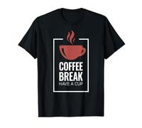 Pausa para el café. Toma una Taza. Diseño Divertido de café. Camiseta gráfica económica
