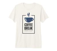 Pausa para el café. Toma una Taza. Diseño Divertido de café. Camiseta Premium