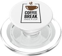 Pausa para el café. Toma una Taza. Diseño Divertido de café. PopSockets PopGrip para MagSafe