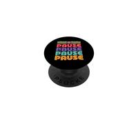 Pausa Pausa Retro Disco Ball Dance Party Music Lover PopSockets PopGrip Adhesivo