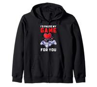 Pausaría mi Juego por ti, a los Jugadores Les Encanta el diseño de Humor Sudadera con Capucha
