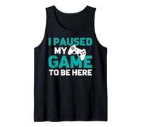 Pause Mi Juego para Estar Aquí Divertido PC PS Juegos En Línea Camiseta sin Mangas